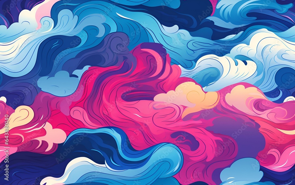 Colorful abstract background with swirls and waves Colorful abstract background with swirls and waves