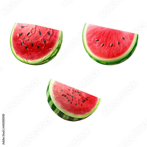 set of slices of watermelon