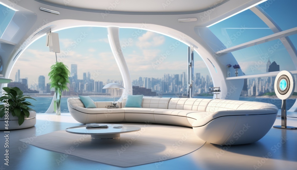 modern futurism living room ,Generative AI modern futurism living room ,Generative AI