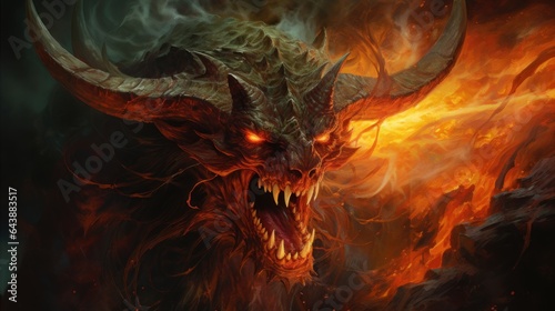 demon in hellfire photo
