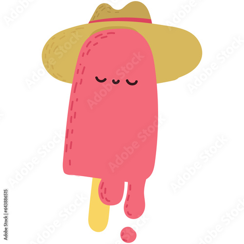 Ice cream cartoon character illustration 3