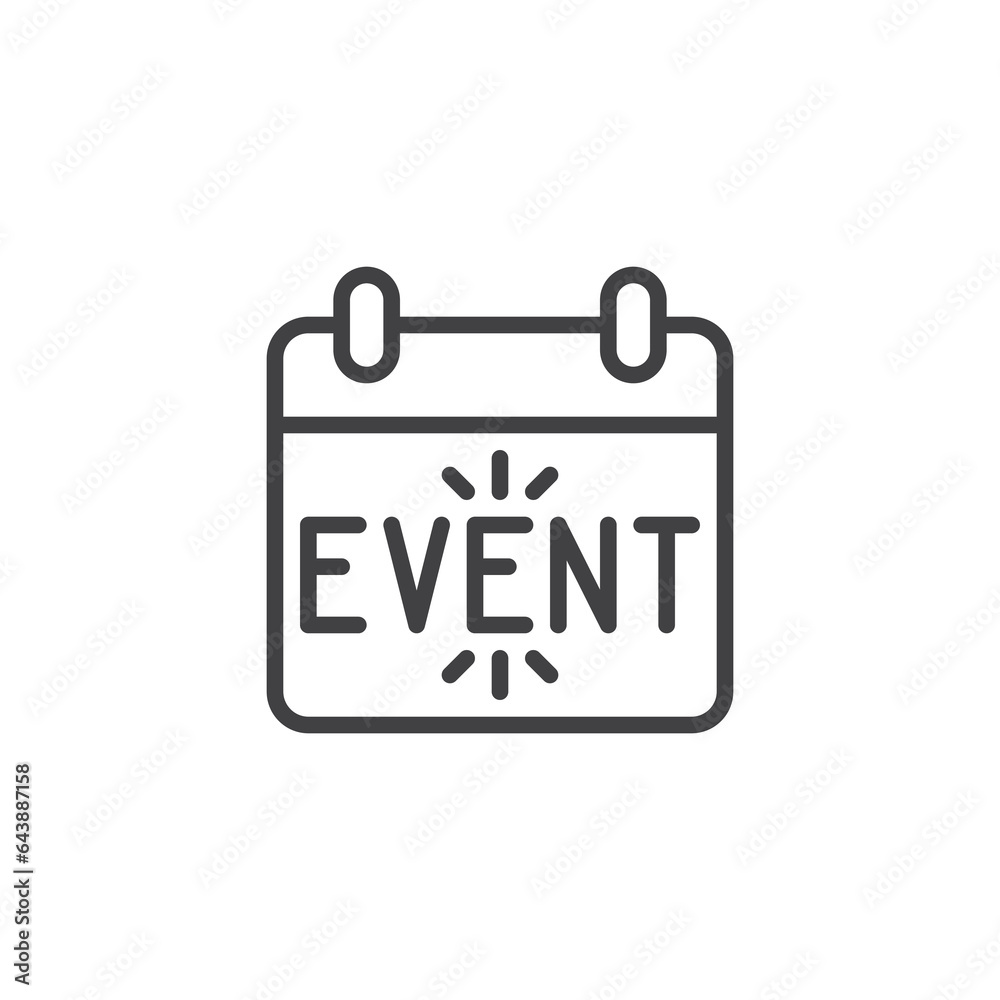 Event calendar line icon