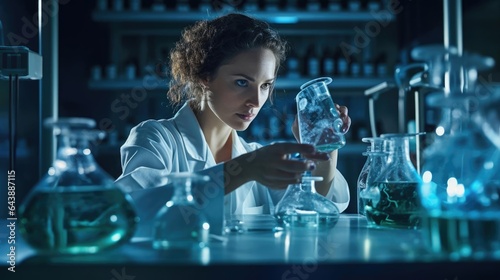 Portrait of a woman at a research lab dedicatedly pursuing medical breakthroughs
