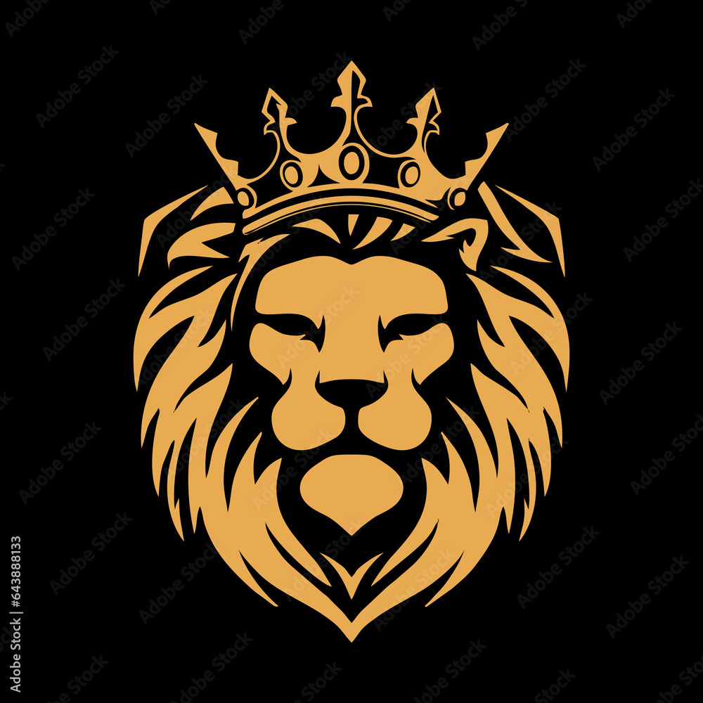 Fototapeta premium lion king logo vector premium, clean, modern