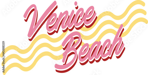 Venice beach theme vintage print design, for t-shirt print and Banners Holiday Cards invitations beach party banners beach party invitations