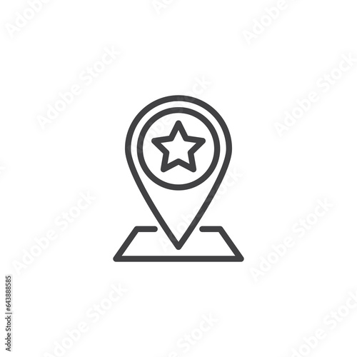 Event location pin line icon
