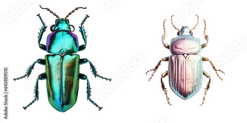 Beetle that bores into metal transparent background