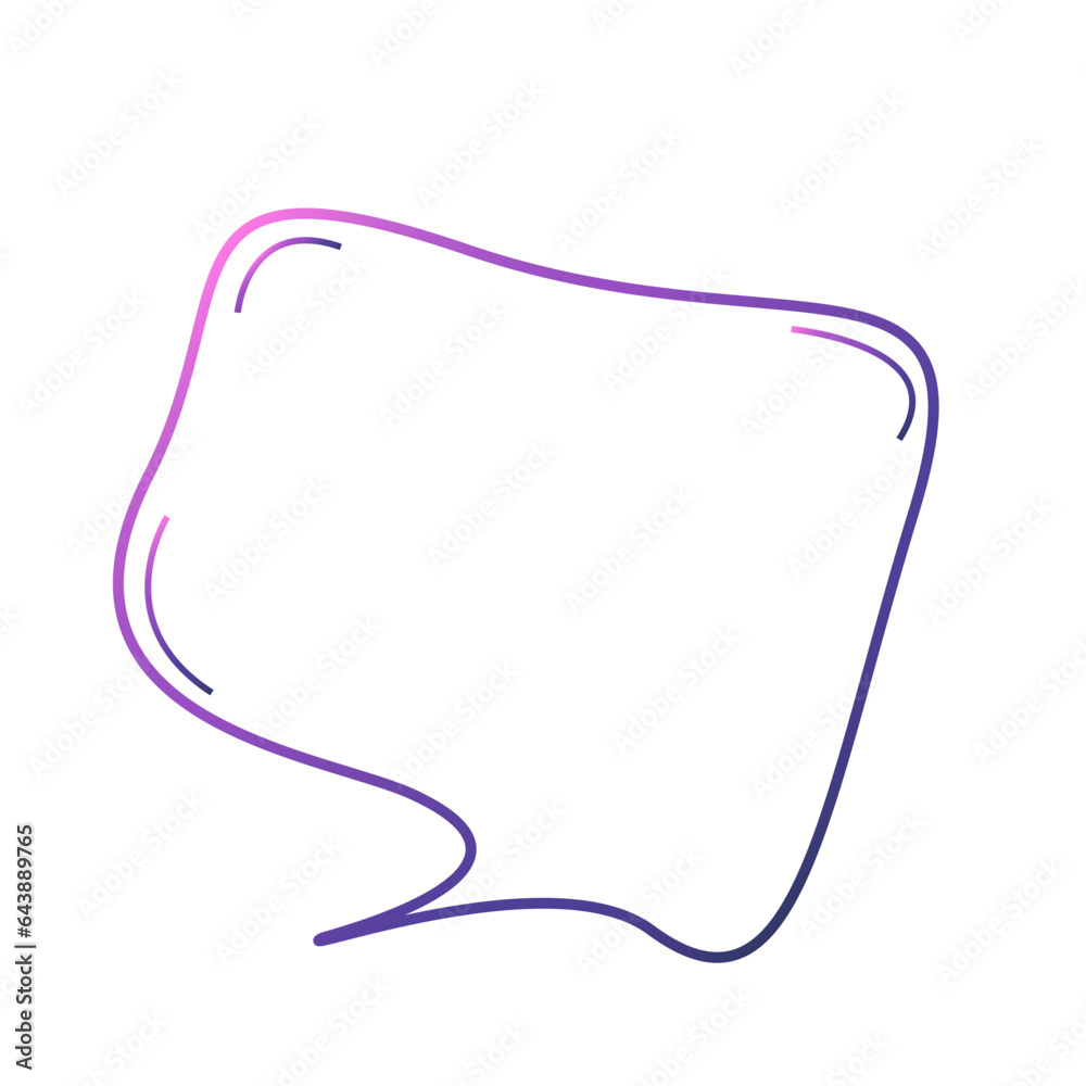 Gradient Outline Speech Bubble Gradient Outline Speech Bubble