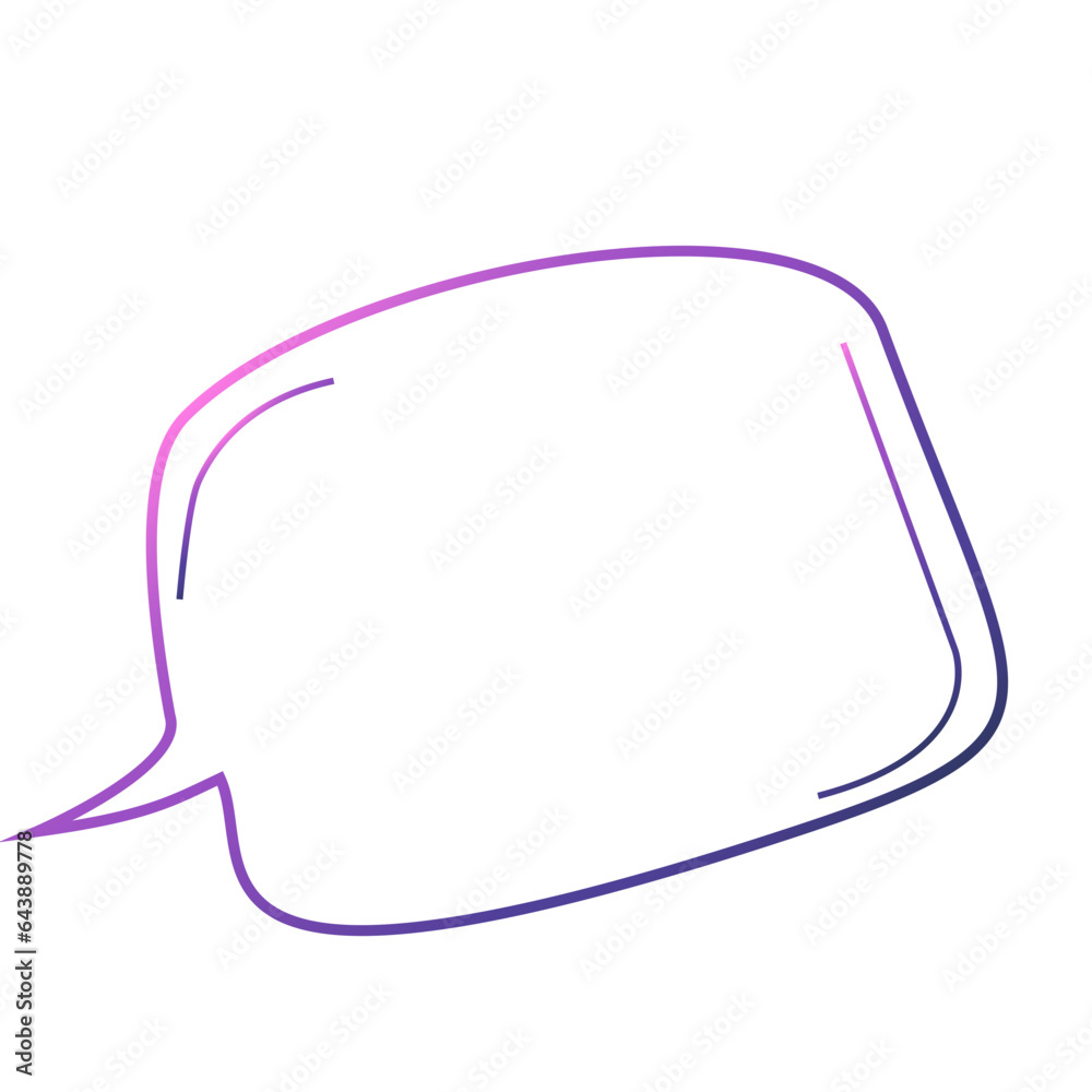 Gradient Outline Speech Bubble Gradient Outline Speech Bubble