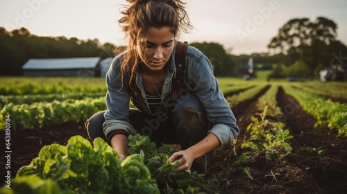 Portrait of a woman on her sprawling farm tending to crops and livestock