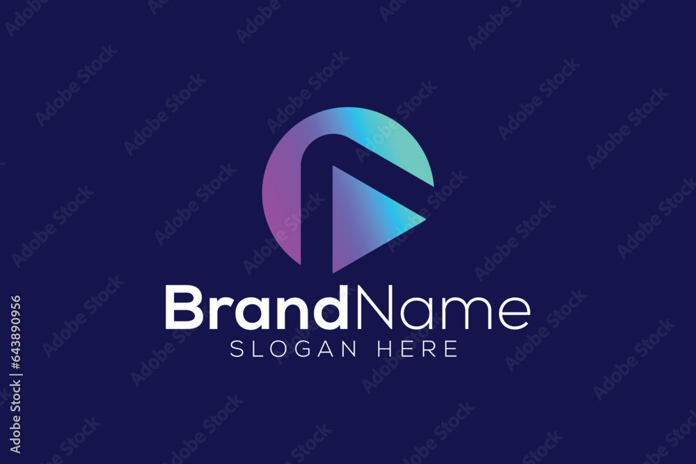 Minimal and Professional play icon vector logo design Minimal and Professional play icon vector logo design