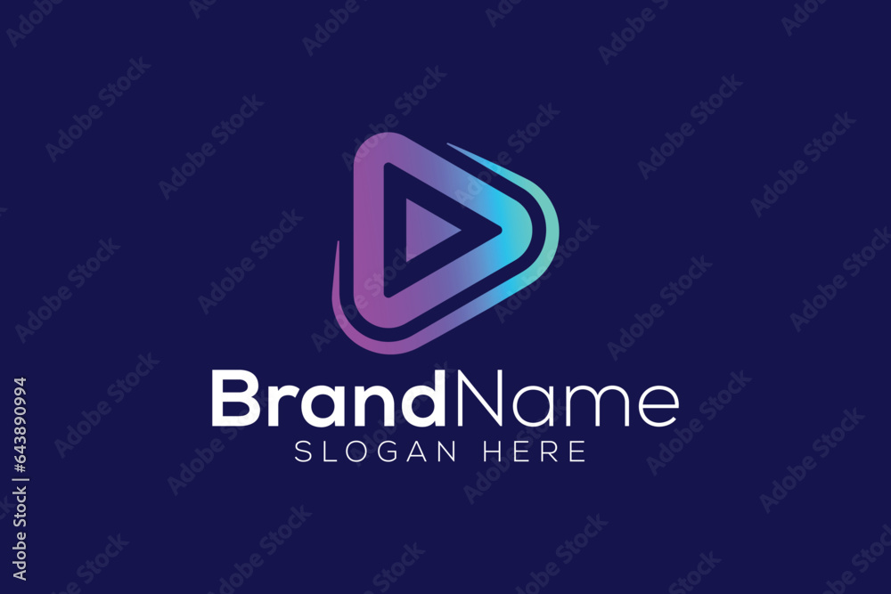 Minimal and Professional play icon vector logo design Minimal and Professional play icon vector logo design