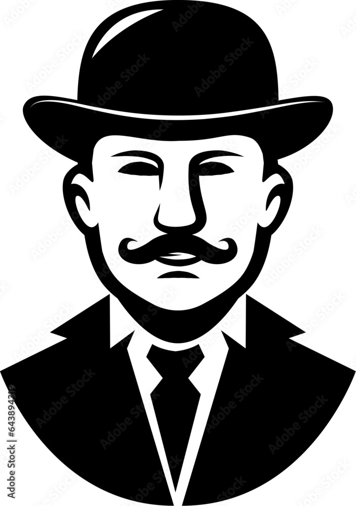 Illustration of a gentleman in a vintage hat