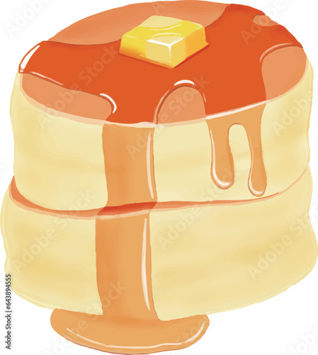 パンケーキ　ホットケーキ　イラスト