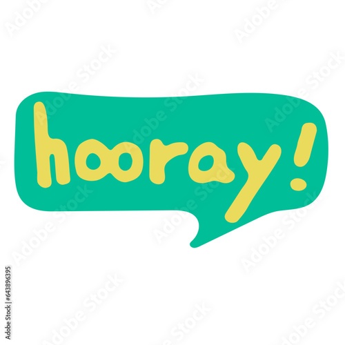 Hooray hand drawn lettering
