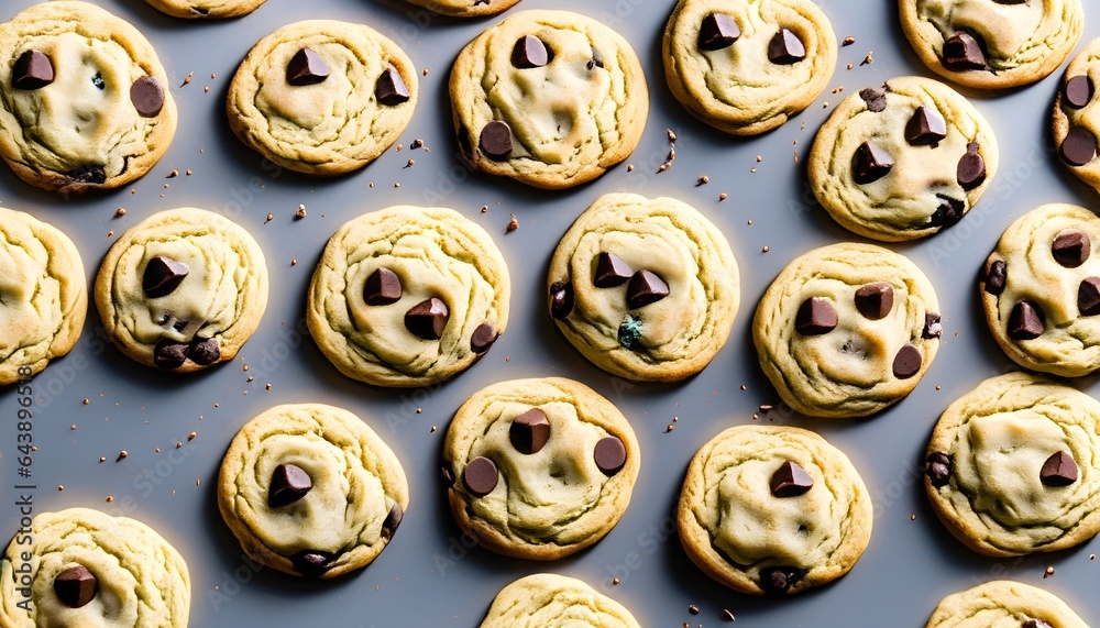 on a cooling rack, chocolate chip cookies, food, sweet, cookie, baked, biscuit, delicious, breakfast, bakery, healthy, bake
