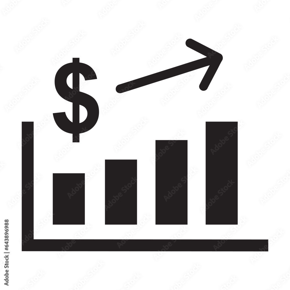 Revenue growth, graph, finance icon Revenue growth, graph, finance icon