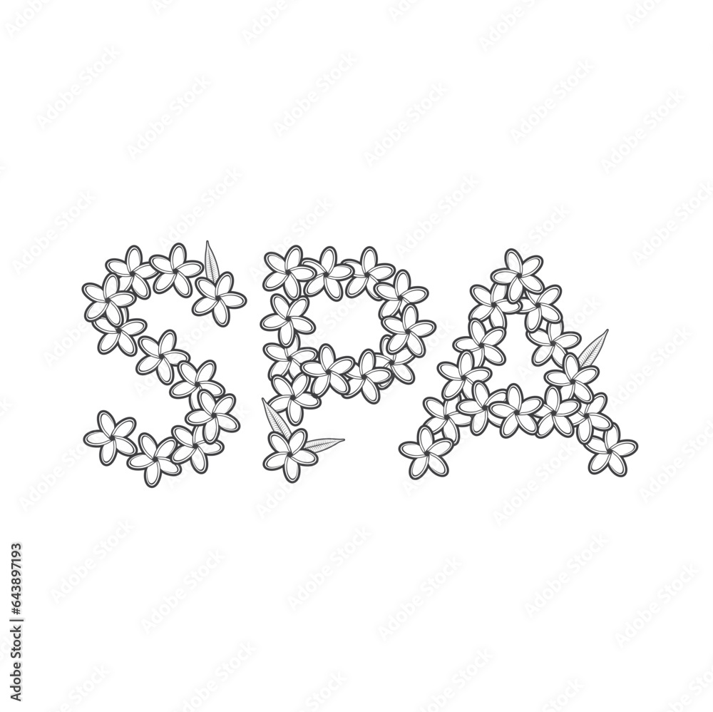 illustration of spa, a form of body care.