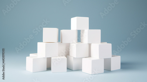 white cubes solid background