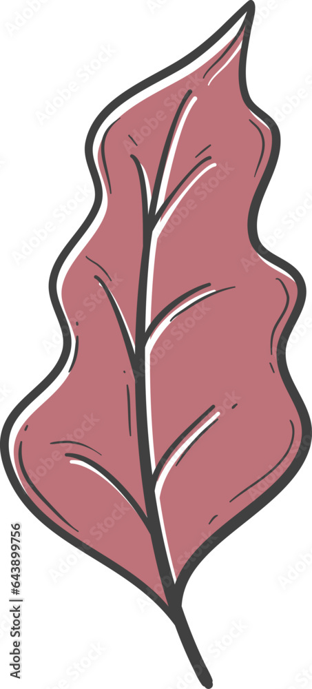 Hand drawn autumn leaves outline decoration Hand drawn autumn leaves outline decoration