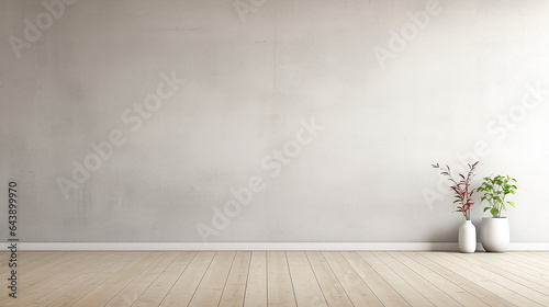 empty home interior wall mock up 3d render