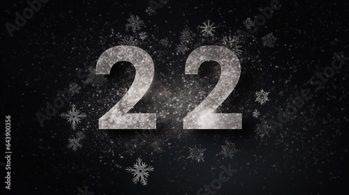 happy new year 2024 beautiful sparkling design of numbers on black background