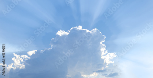 sunbeams shining through the clouds in the sky