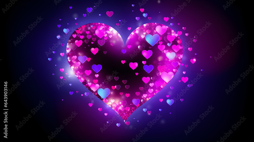 Glowing heart in the dark Glowing heart in the dark