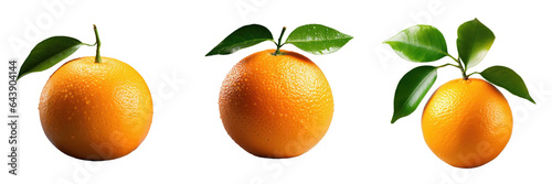 transparent background with orange fruit
