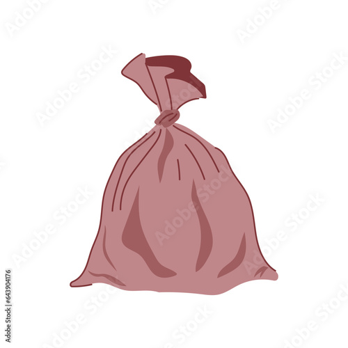 waste trash bag cartoon. plastic rubbish, recycle bin, full paper waste trash bag sign. isolated symbol vector illustration