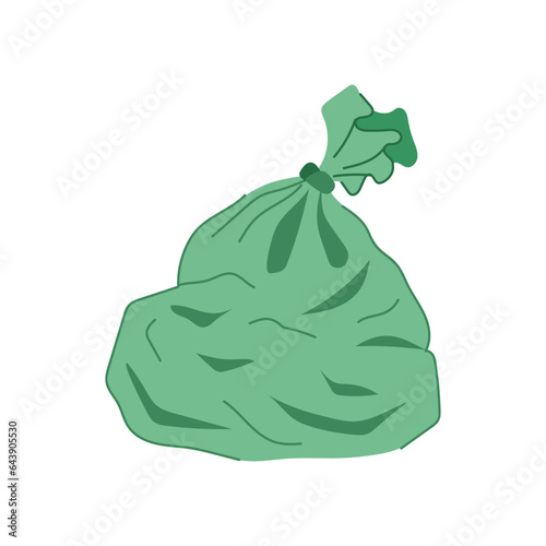 bin trash bag cartoon. full paper, pack sign, sack recycling bin trash bag sign. isolated symbol vector illustration