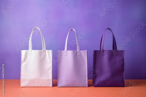 Layout of fabric bags with handles .