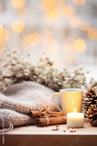 Christmas winter cozy background