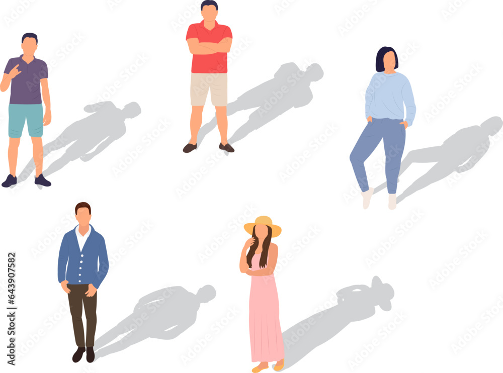 people in flat style on white background vector people in flat style on white background vector