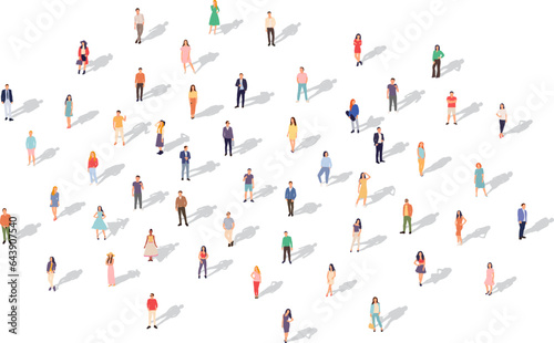 people, man and woman in flat style on white background vector
