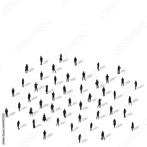 people silhouette on white background vector