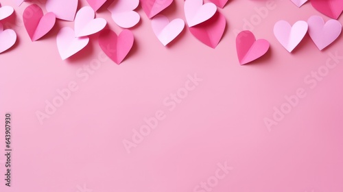 Pink paper heart background