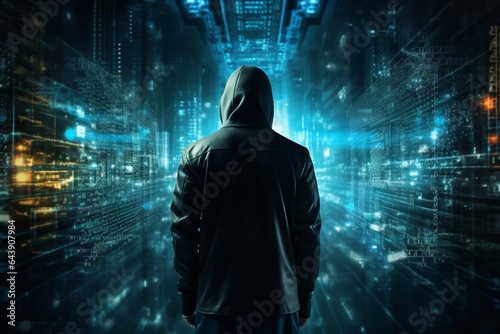 concept of cyber security vesus cyber attack hacker