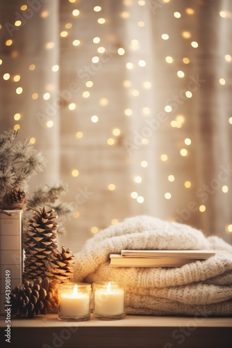 Christmas winter cozy background