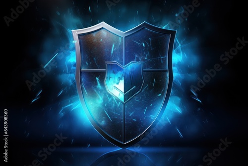 Blue digital shield