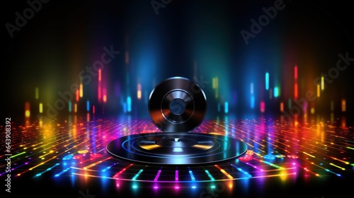 Neon disco party background