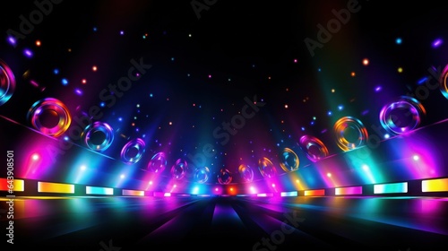 Neon disco party background