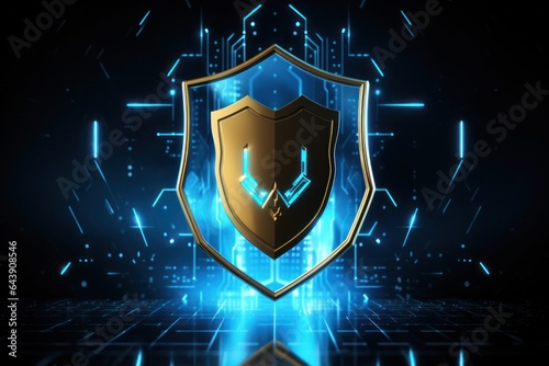 Blue digital shield