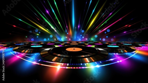 Neon disco party background