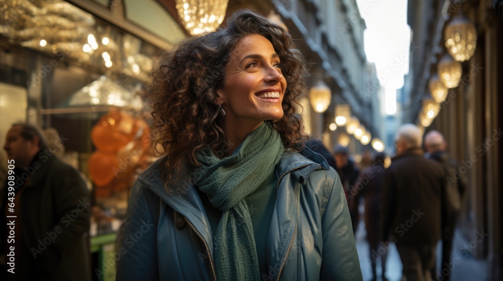 Obraz premium Woman shopping on the street