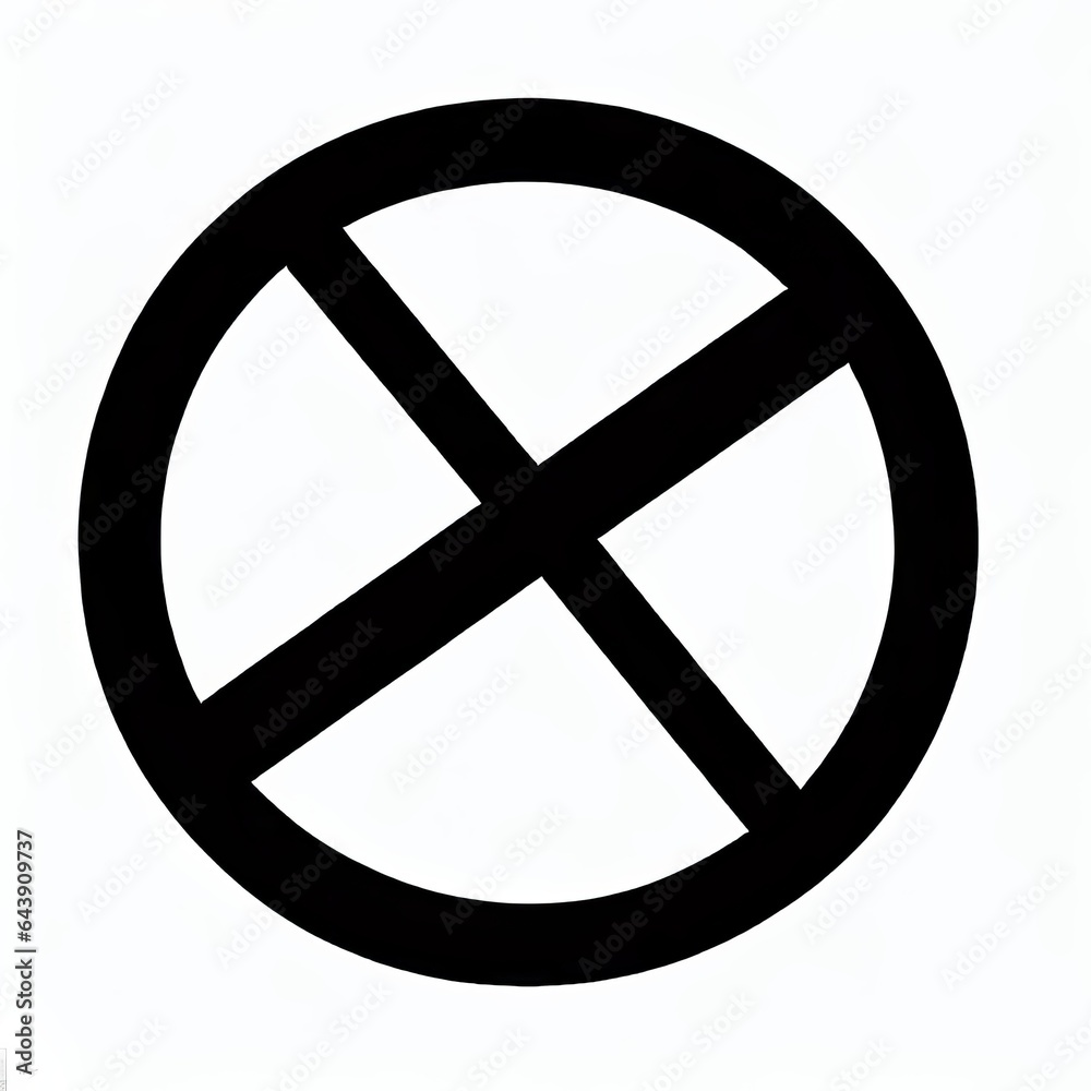 Creaative Illustration forbidden sign no entry prohibited logo 