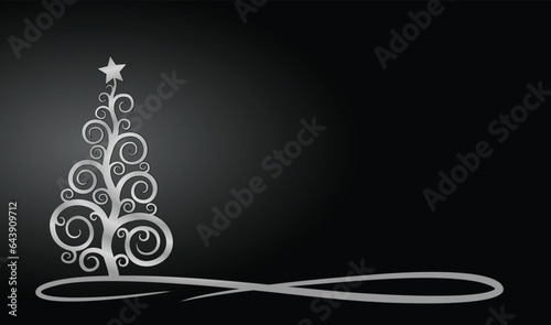 A greeting card with a Christmas tree.