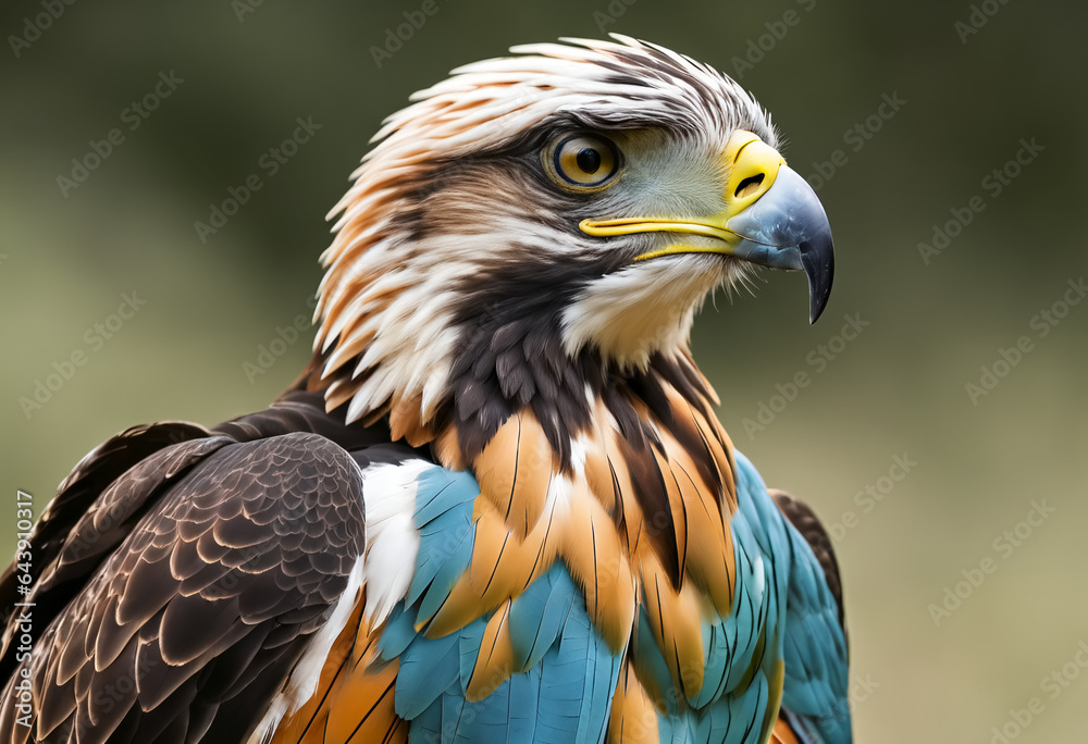 Fototapeta premium Flying bald eagle. Generative AI