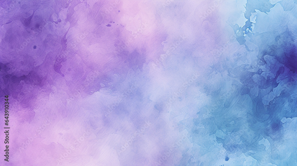 Fototapeta premium Purple and blue watercolor grunge abstract background, watercolor paint background, Generative AI