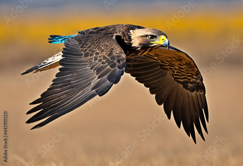Flying bald eagle. Generati...